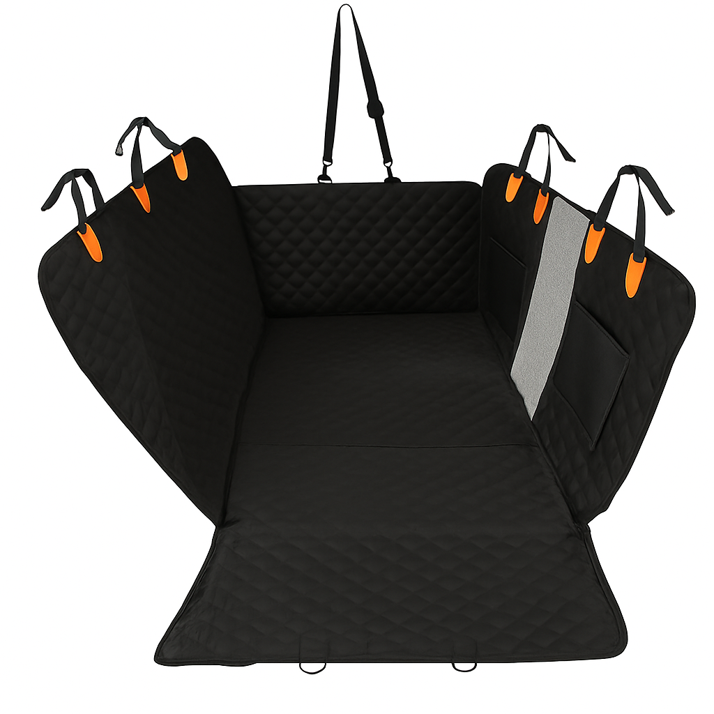Dog Car Back Seat Cover with Zipper Mesh Window