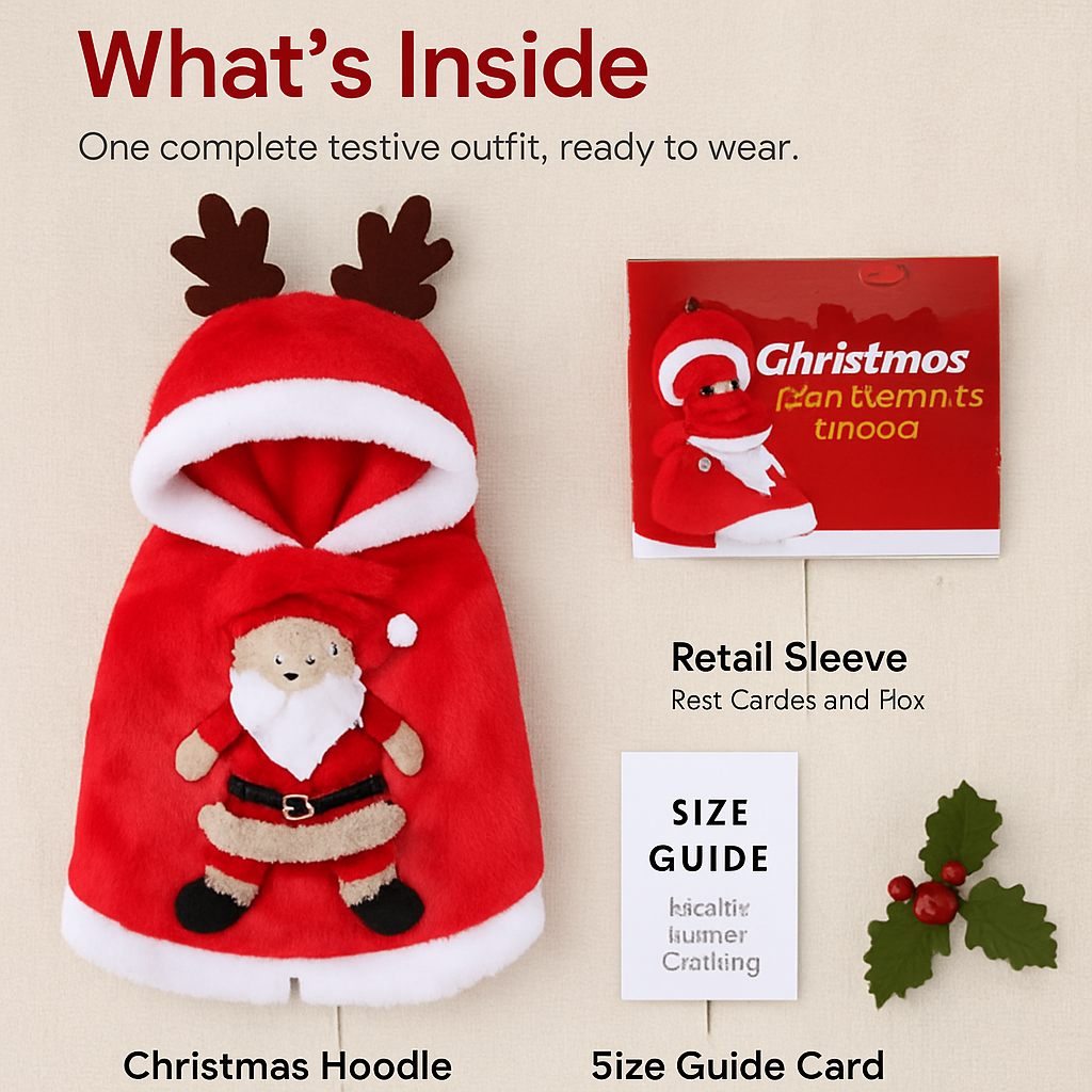 Pet Christmas Santa Claus Reindeer Antlers Costume