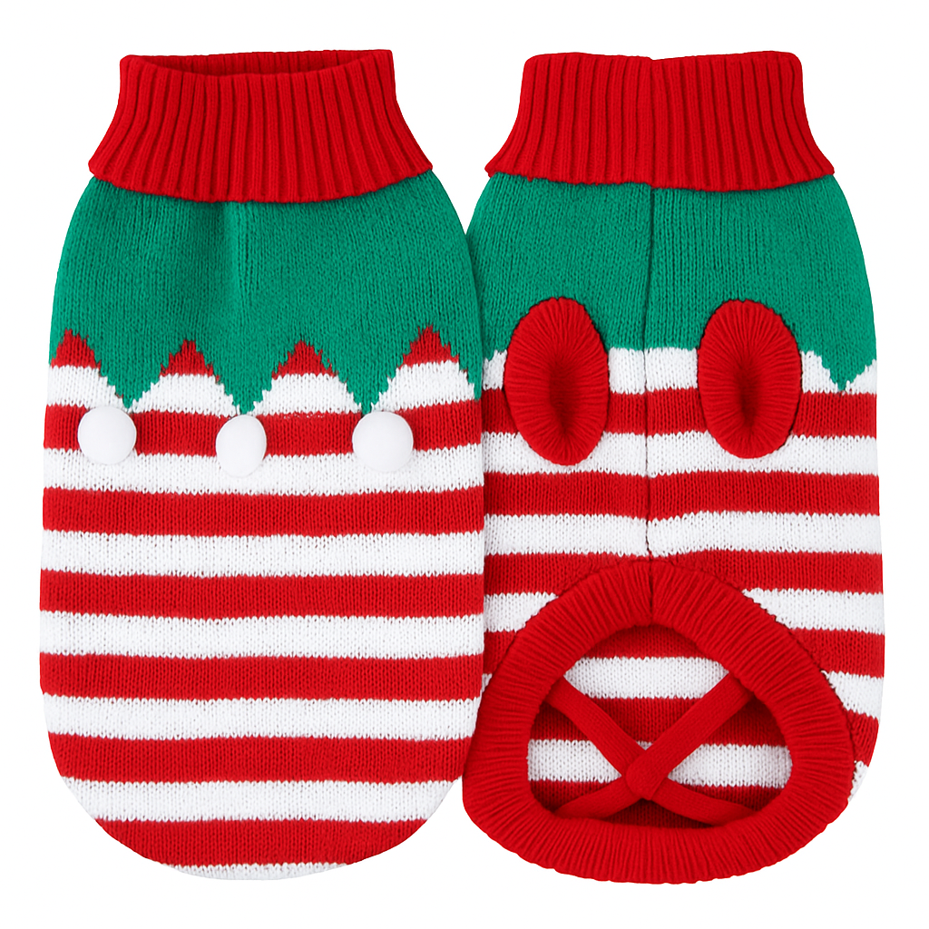 Pet Christmas Sweater Snowman pattern - Size L