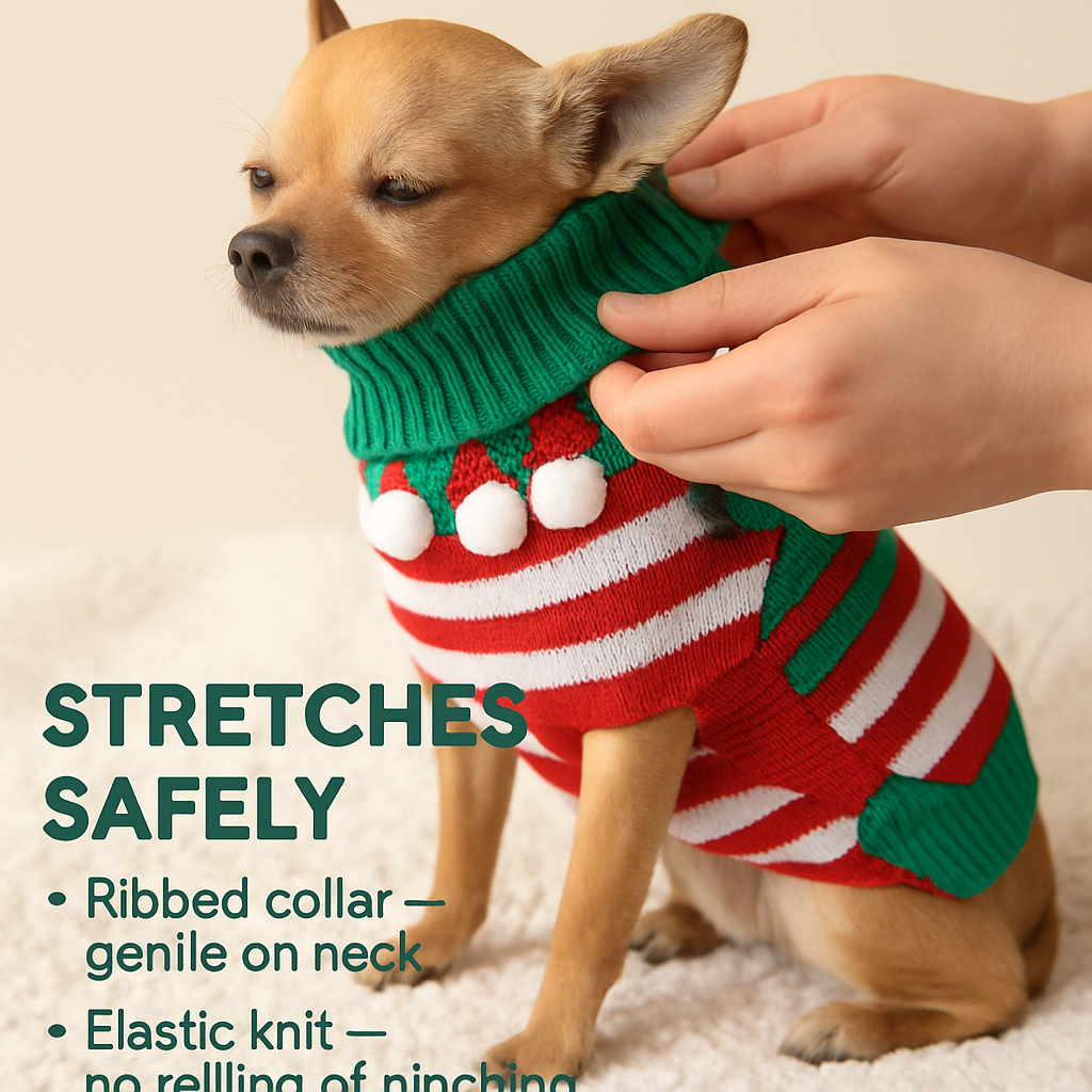 Pet Christmas Sweater Snowman pattern - Size L