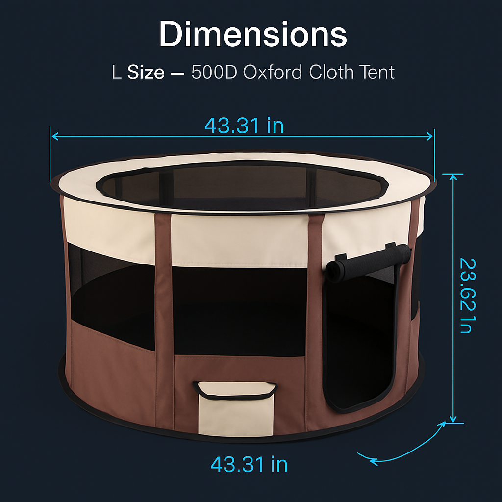 Foldable Dog Playpen with Carry Bag – Portable Travel Tent - Majestic Pet Kingdom