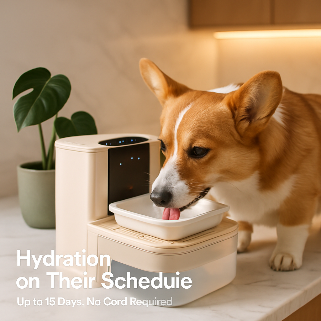 Smart Pet Water Fountain Automatic Cat Water Dispenser 4.5L Cordless Rechargeable Dog Water Fountain Self-Refill with 3 Adjustable Volume 3 Time Inter - Majestic Pet Kingdom