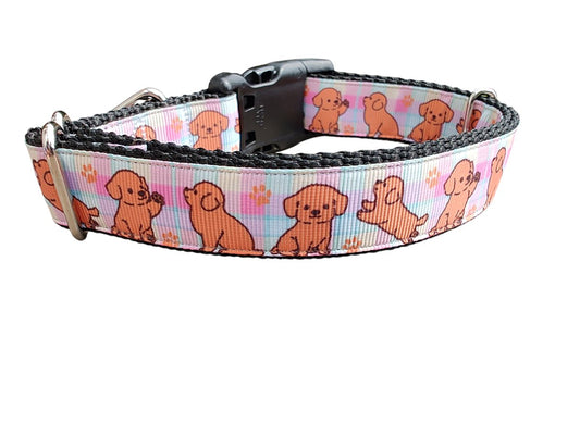 Dog Collar Golden Puppies Cute Golden Retriever Dog Print Nylon