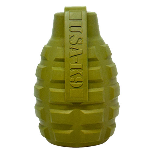 USA-K9 Grenade Shaped eDispenser Durable Dog Chew Toy &