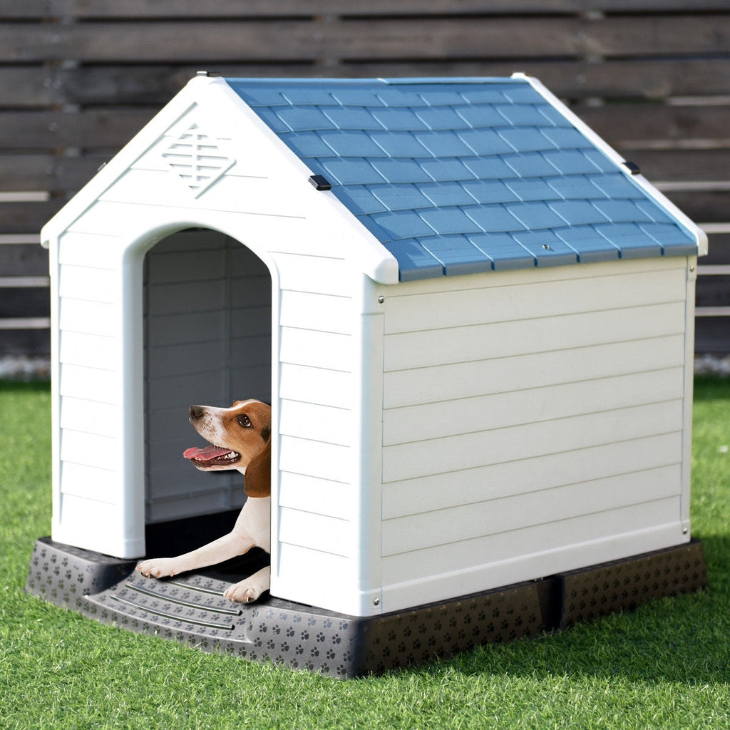 Indoor/Outdoor Waterproof Plastic Dog House Pet Puppy Shelte
