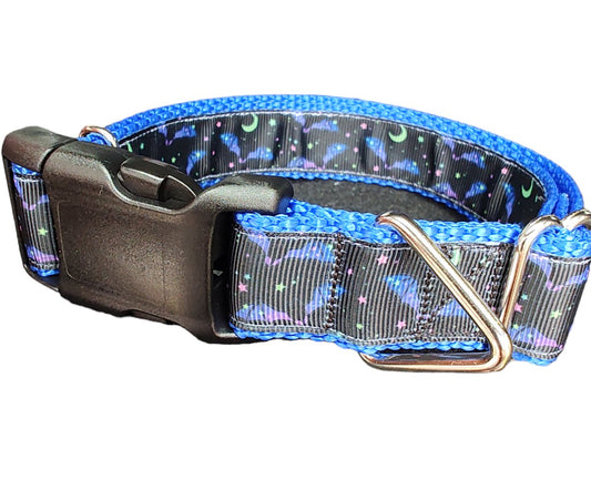 Dog Collar Halloween Batty Flying Bats Spooky Nighttime Nylon Band