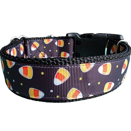 Dog Collar Halloween Scattered Candy Corn Festive Fall Nylon Strap