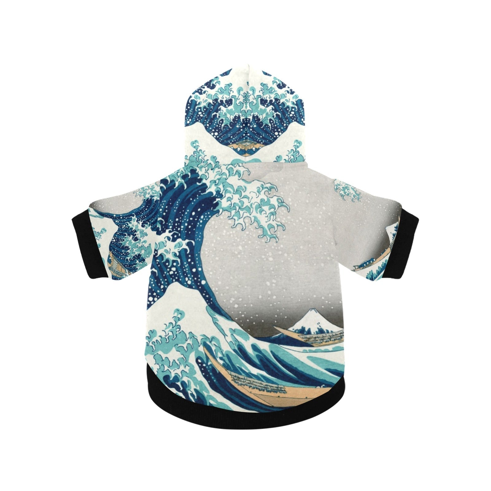 Hokusai Great Wave Off Kanagawa Button Hoodie - Premium