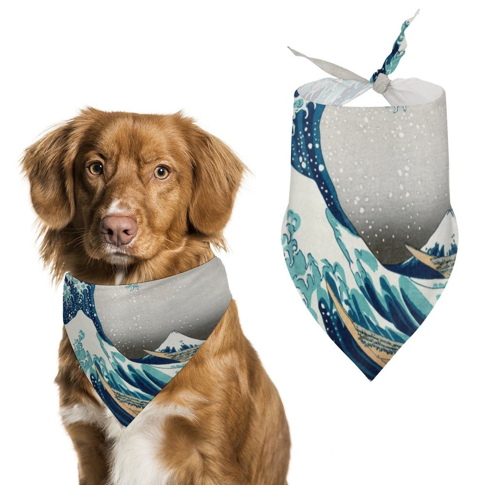 Hokusai Great Wave Off Kanagawa Pet Scarf - Premium Best