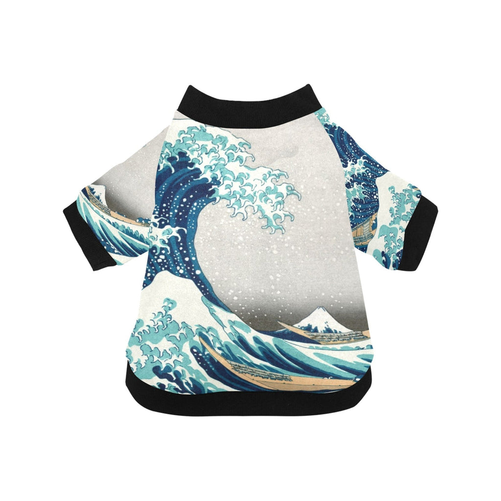 Hokusai Great Wave Off Kanagawa Round Neck Shirt - Premium - Majestic Pet Kingdom