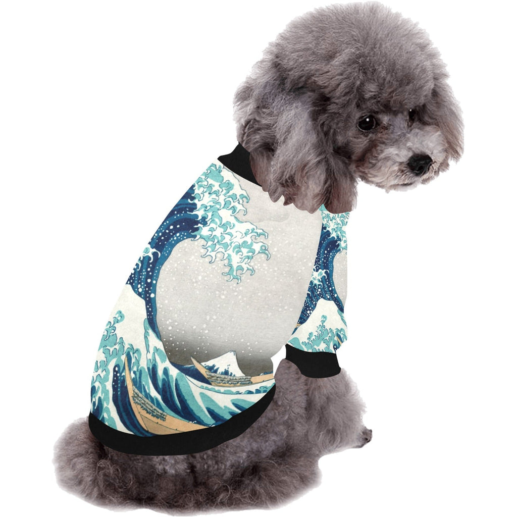 Hokusai Great Wave Off Kanagawa Round Neck Shirt - Premium - Majestic Pet Kingdom