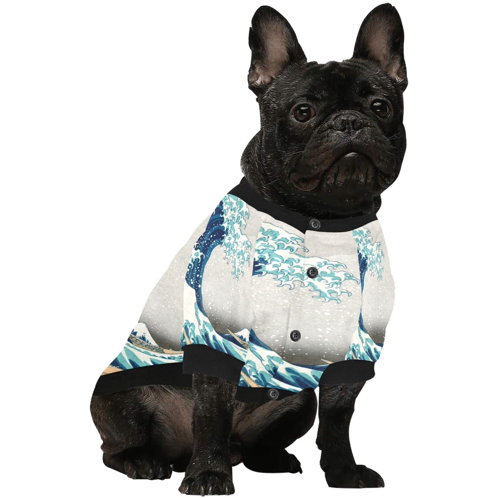 Hokusai Great Wave Off Kanagawa Round Neck Shirt - Premium - Majestic Pet Kingdom