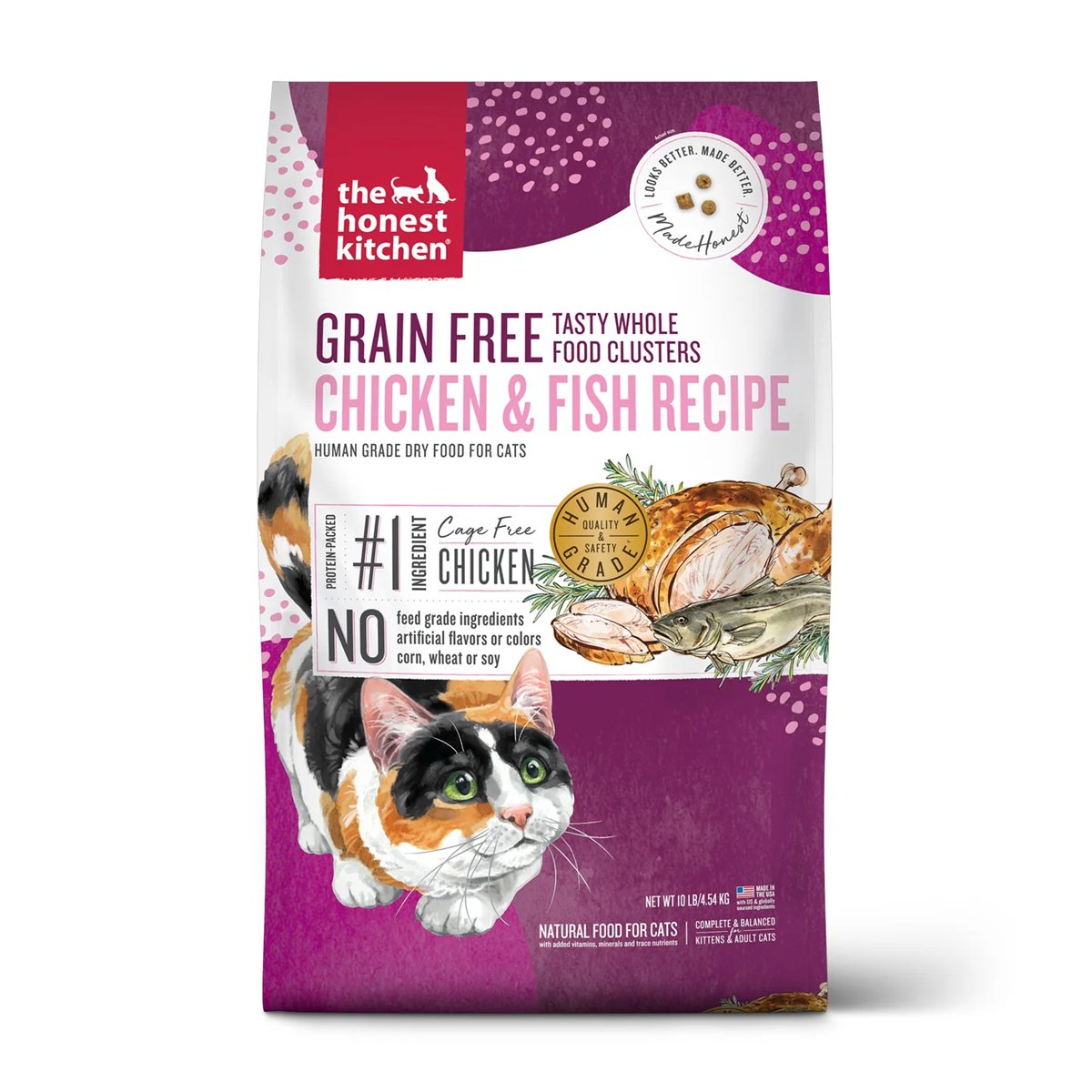 Cat Food Honest Kitchen Clusters Chicken Whitefish Dry 1lb B
