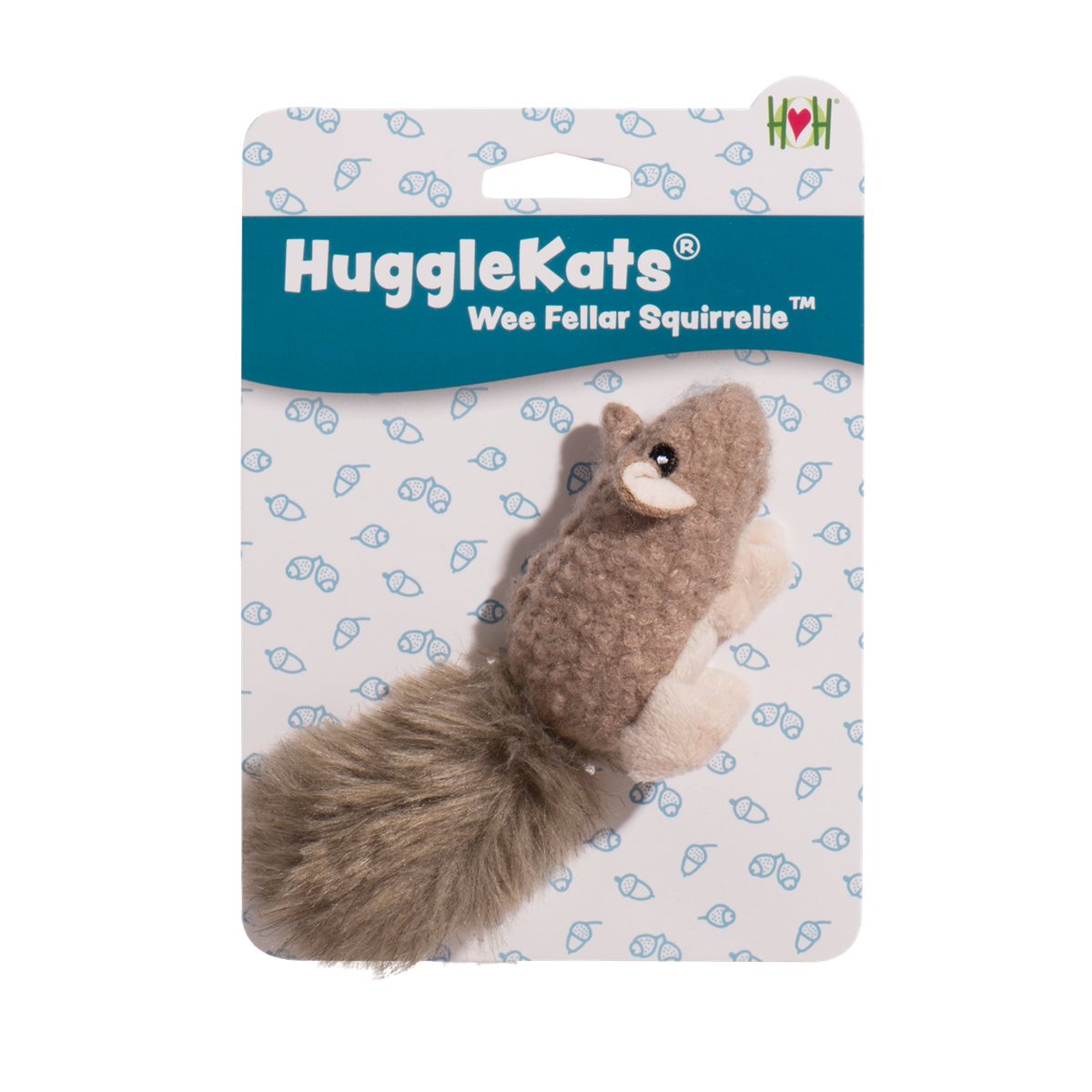 Cat Toy HuggleKats Wee Fellar Squirrelie Soft Plush Catnip