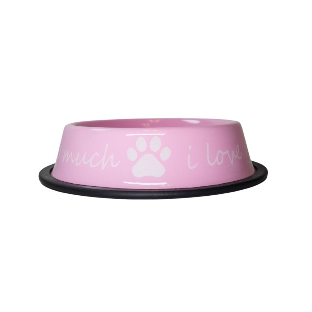 I LOVE YOU SO MUCH Stainless Steel Dog Bowl (24 Ounce) - Majestic Pet Kingdom