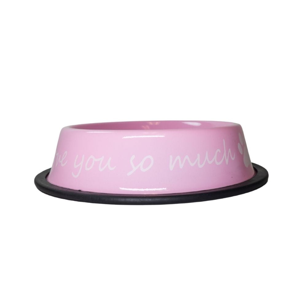 I LOVE YOU SO MUCH Stainless Steel Dog Bowl (24 Ounce) - Majestic Pet Kingdom
