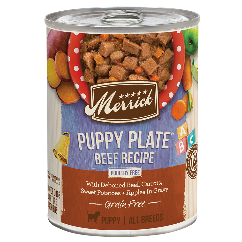 Merrick Grain Free Puppy Plate Beef Wet Dog Food (12.7oz) - Majestic Pet Kingdom
