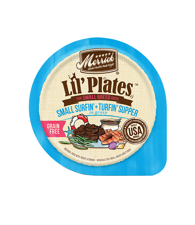 Merrick Lil' Plates Grain Free Small Surfin and Turfin Wet Dog Food (3.5oz) - Majestic Pet Kingdom
