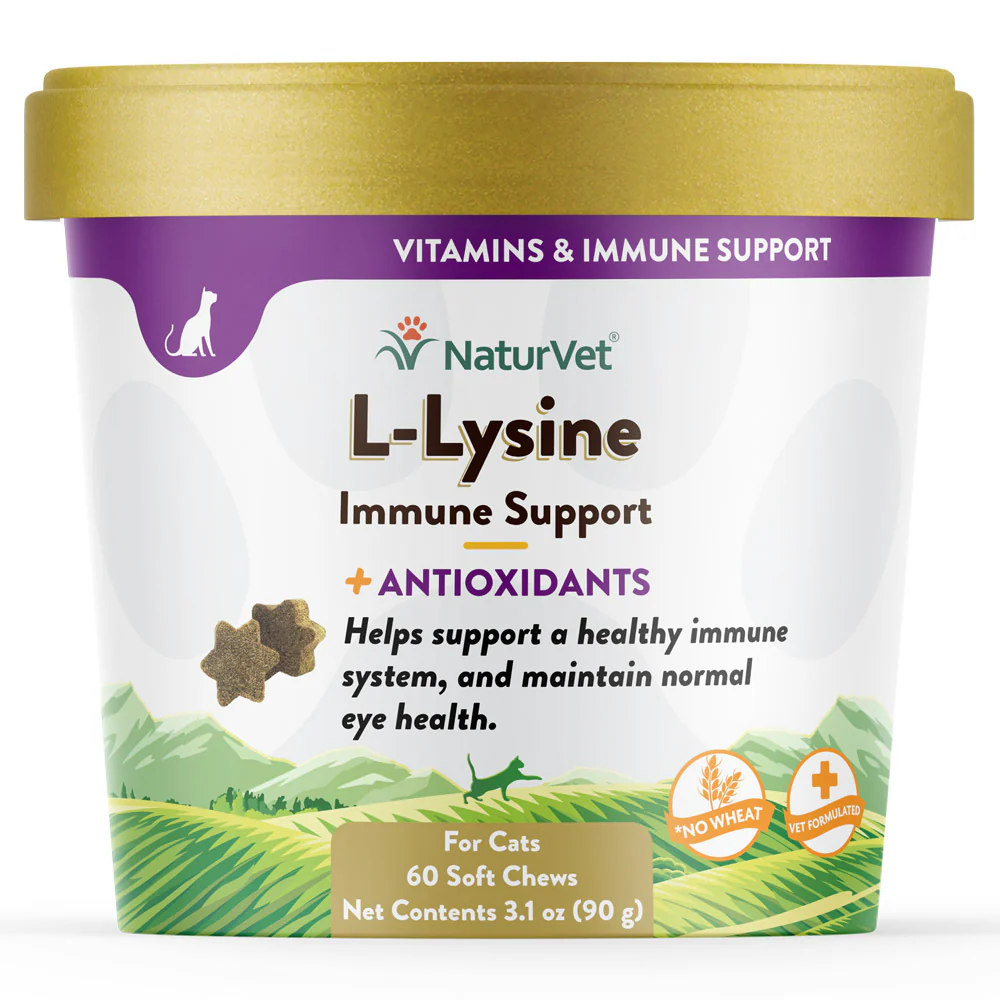 NaturVet Immune L-Lysine Support Cat Chews (60ct) (3.1oz)