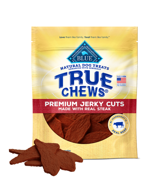 Blue Buffalo True Chews Jerky Cuts Real Steak Dog Treats (10oz)