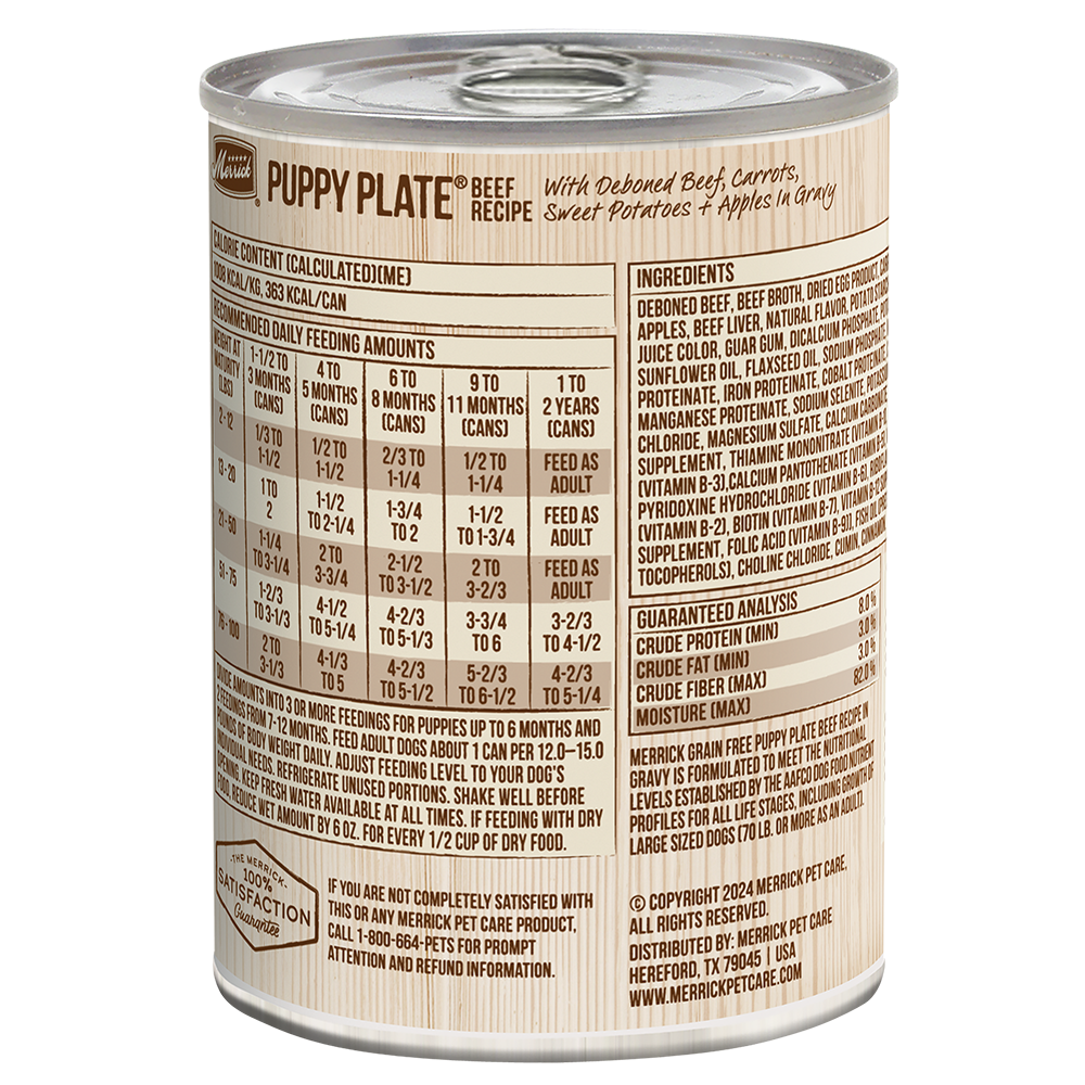 Merrick Grain Free Puppy Plate Beef Wet Dog Food (12.7oz) - Majestic Pet Kingdom