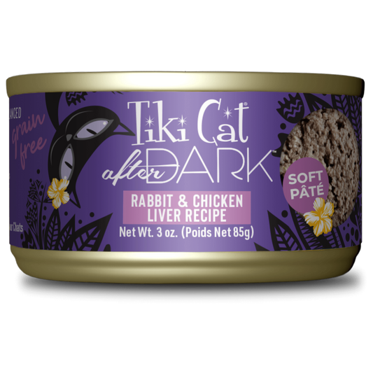 Tikicat Adult After Dark Rabbit and Chicken Liver Soft Pate (3oz) - Majestic Pet Kingdom