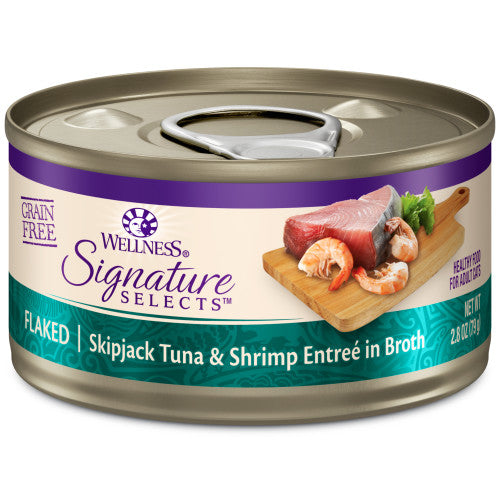 Wellness Core Adult Signature Select Flaked Skipjack Tuna and Shrimp Entree Wet Cat Food - Majestic Pet Kingdom
