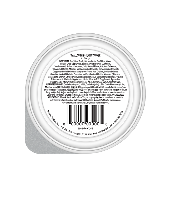 Merrick Lil' Plates Grain Free Small Surfin and Turfin Wet Dog Food (3.5oz) - Majestic Pet Kingdom
