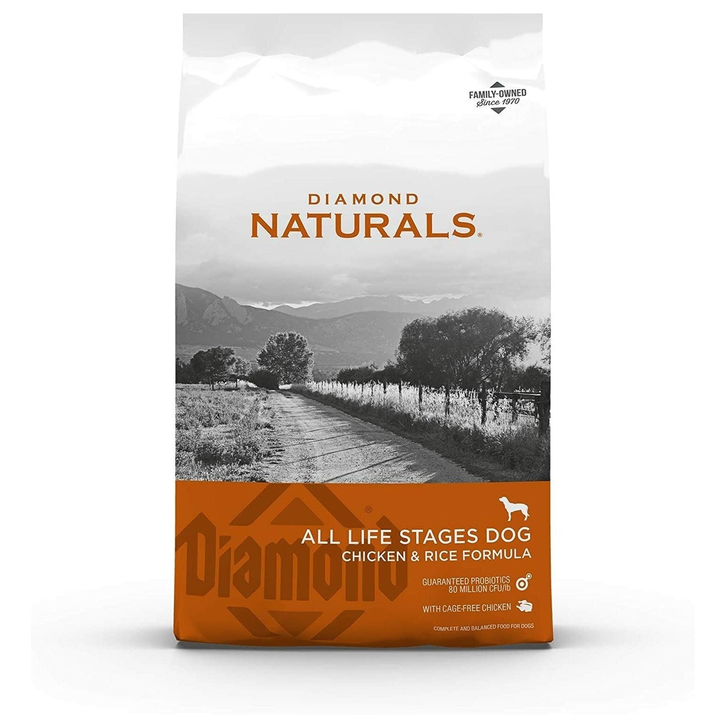 Dog Food Diamond Naturals All Life Chicken & Rice Dry 40lb B