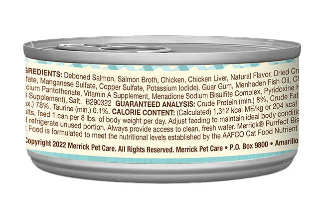 Merrick Purrfect Bistro Grain Free Adult Salmon Pate Cat Food (3oz) - Majestic Pet Kingdom