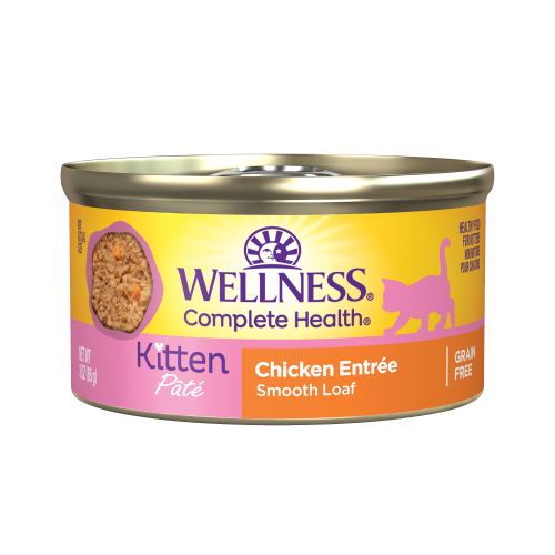Wellness Complete Health Kitten Chicken Pate Wet Cat Food (3oz) - Majestic Pet Kingdom