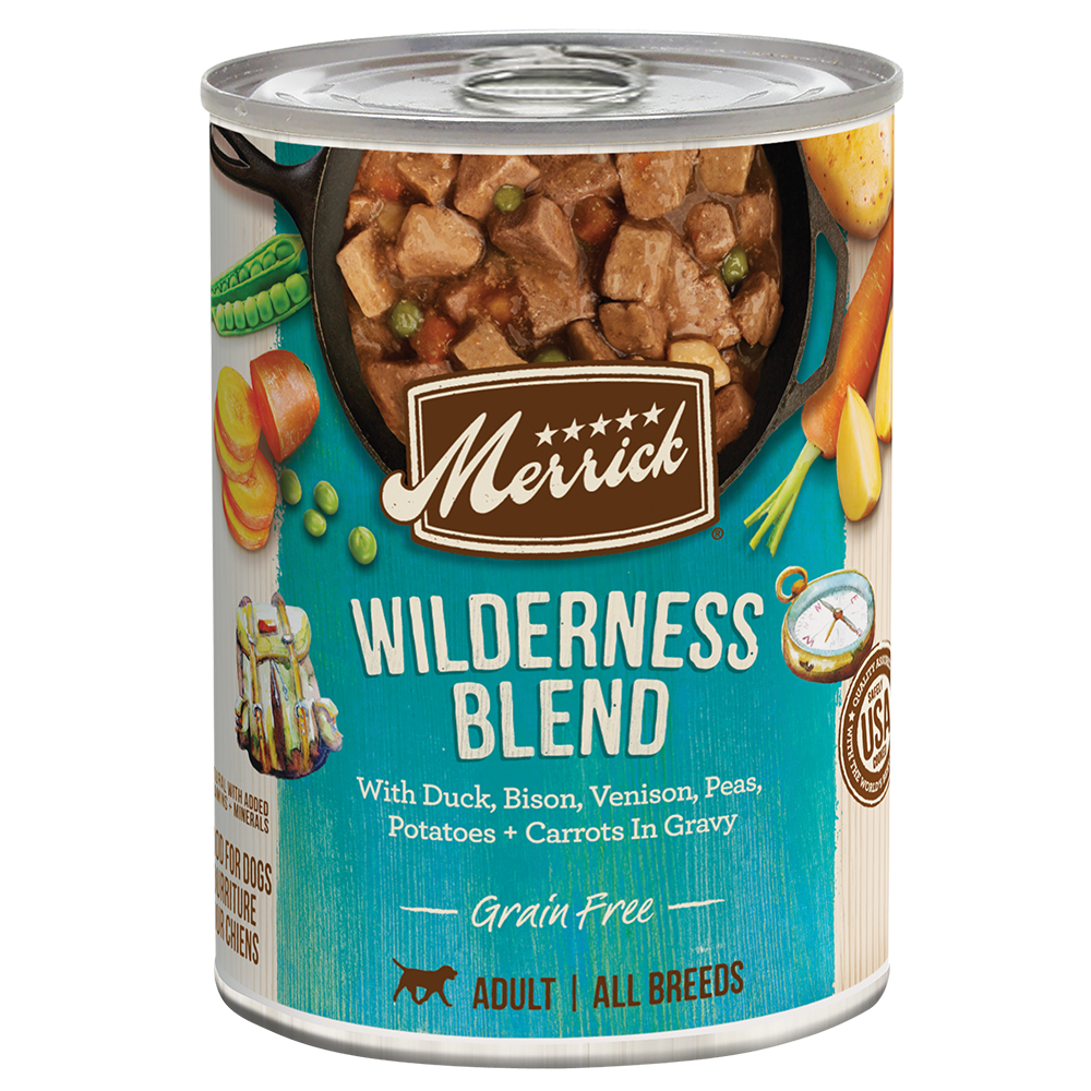 Merrick Grain Free Wilderness Blend Wet Dog Food (12.7oz) - Majestic Pet Kingdom
