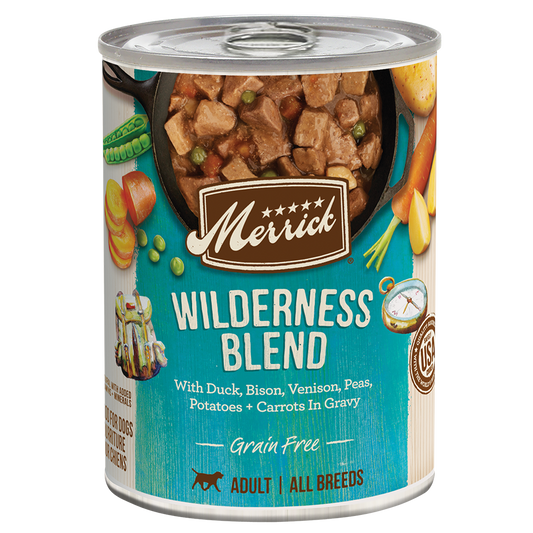 Merrick Grain Free Wilderness Blend Wet Dog Food (12.7oz) - Majestic Pet Kingdom