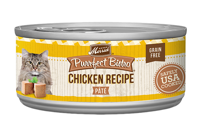 Merrick Purrfect Bistro Grain Free Adult Chicken Pate Cat Food (3oz) - Majestic Pet Kingdom