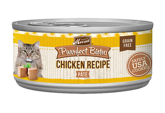 Merrick Purrfect Bistro Grain Free Adult Chicken Pate Cat Food (3oz) - Majestic Pet Kingdom