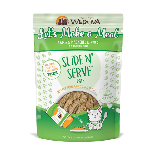 Weruva Adult Slide Let's Make a Meal Lamb and Mackerel Pate Cat Food (2.8oz) - Majestic Pet Kingdom