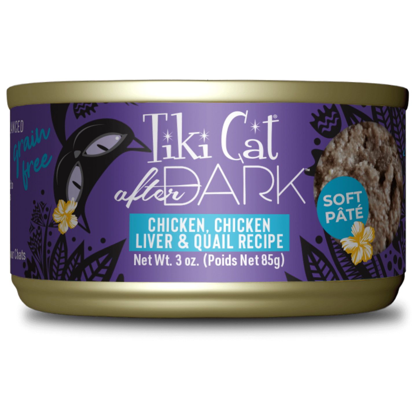 Tikicat Adult After Dark Chicken, Chicken Liver and Quail Soft Pate (3oz) - Majestic Pet Kingdom