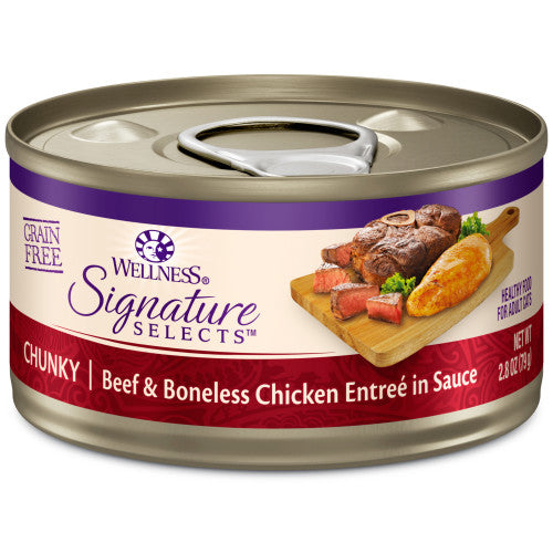 Wellness Core Adult Signature Select Chunky Beef and Chicken Entree Wet Cat Food - Majestic Pet Kingdom