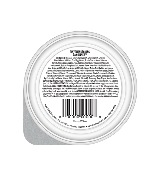 Merrick Lil' Plates Grain Free Tiny Thanksgiving Dinner Wet Dog Food (3.5oz) - Majestic Pet Kingdom