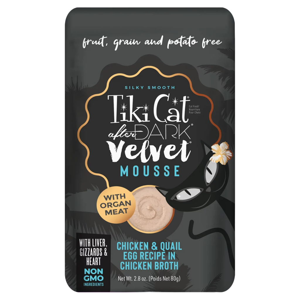 Tikicat Adult After Dark Velvet Mousse Chicken and Quail Egg (2.8oz) - Majestic Pet Kingdom