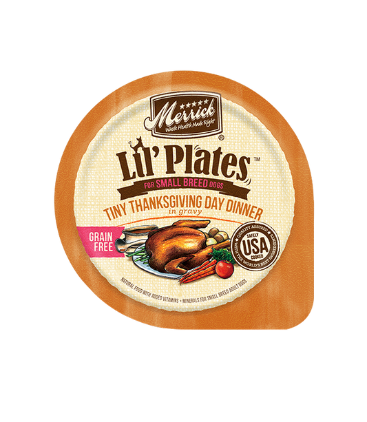Merrick Lil' Plates Grain Free Tiny Thanksgiving Dinner Wet Dog Food (3.5oz) - Majestic Pet Kingdom