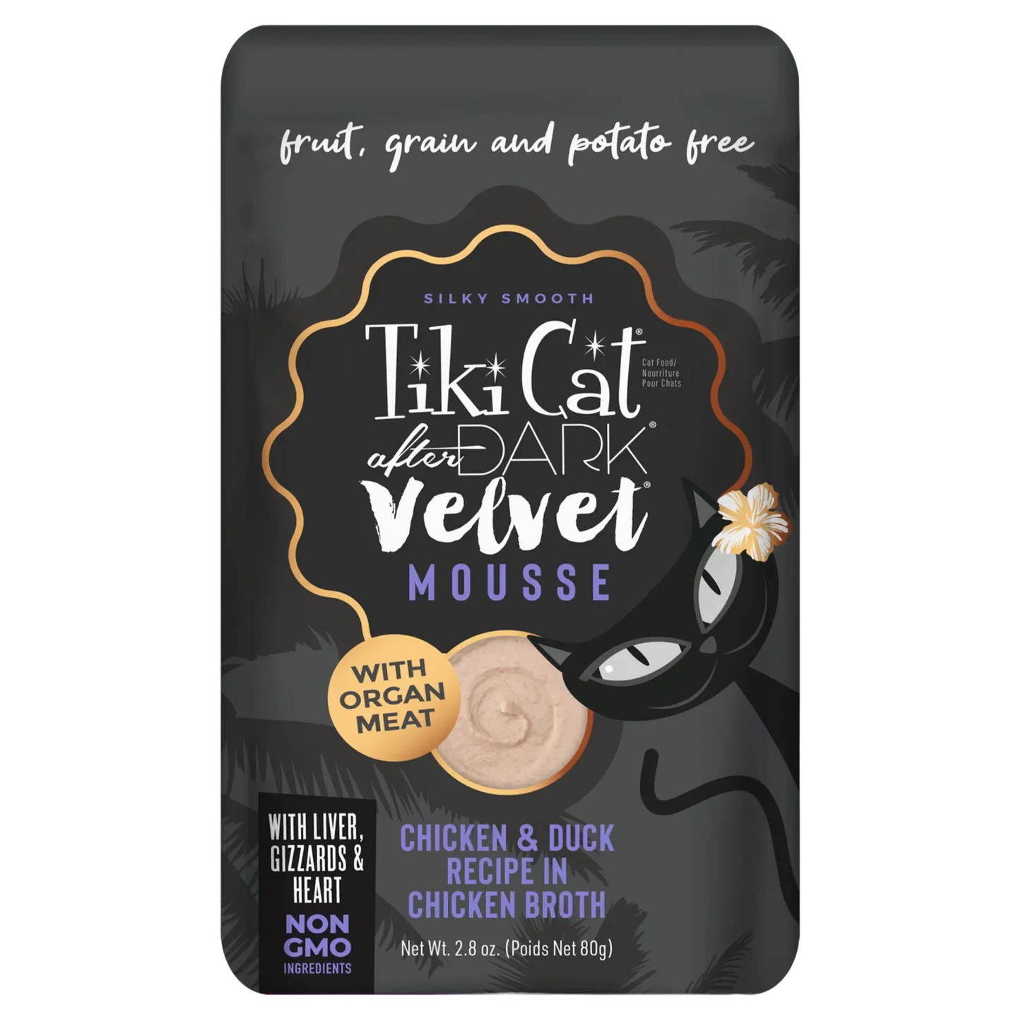 Tikicat Adult After Dark Velvet Mousse Chicken and Duck (2.8oz) - Majestic Pet Kingdom