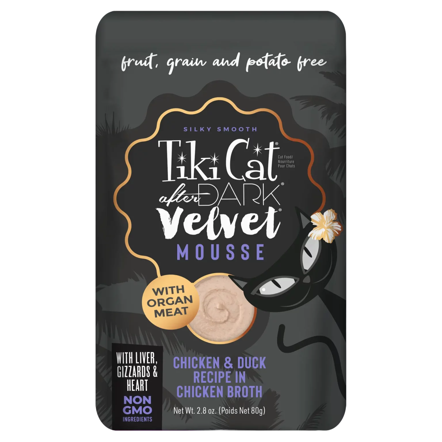 Tikicat Adult After Dark Velvet Mousse Chicken and Duck (2.8oz) - Majestic Pet Kingdom