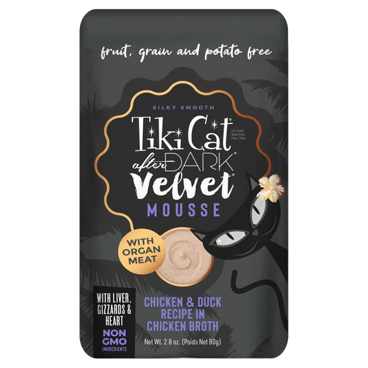 Tikicat Adult After Dark Velvet Mousse Chicken and Duck (2.8oz) - Majestic Pet Kingdom