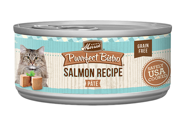 Merrick Purrfect Bistro Grain Free Adult Salmon Pate Cat Food (3oz) - Majestic Pet Kingdom