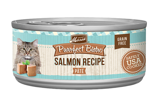 Merrick Purrfect Bistro Grain Free Adult Salmon Pate Cat Food (3oz) - Majestic Pet Kingdom