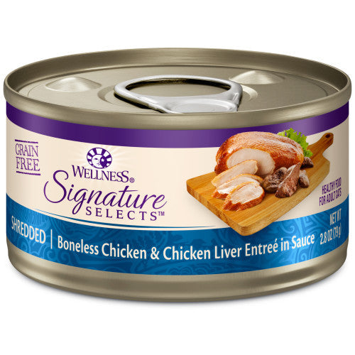 Wellness Core Adult Signature Select Shredded Chicken and Chicken Liver Entree Wet Cat Food - Majestic Pet Kingdom
