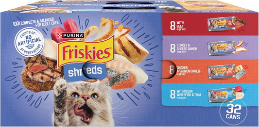 Friskies Shreds Variety Pack 32Ct of 5.5Oz Cans - Majestic Pet Kingdom