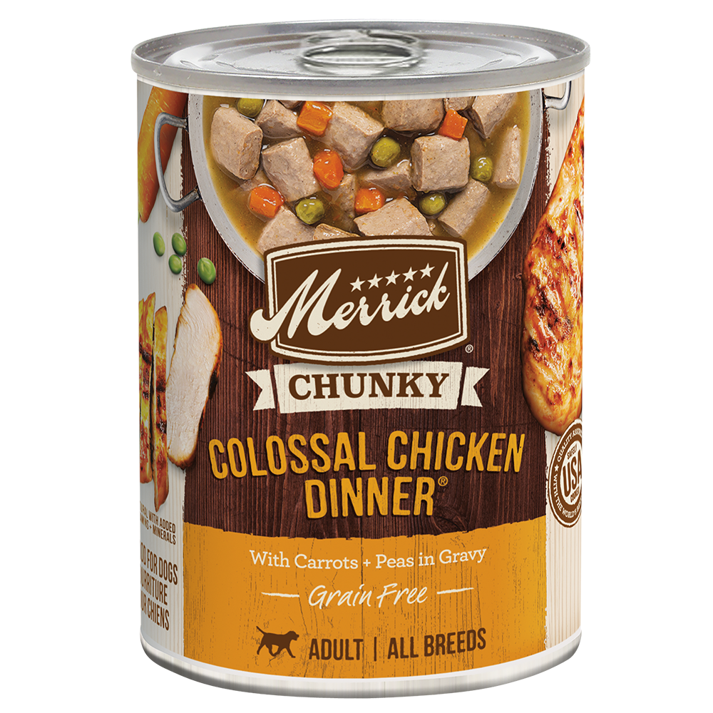 Merrick Chunky Grain Free Colossal Chicken Wet Dog Food (12.7oz) - Majestic Pet Kingdom