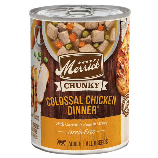 Merrick Chunky Grain Free Colossal Chicken Wet Dog Food (12.7oz) - Majestic Pet Kingdom